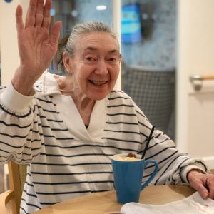 Lady with coffee